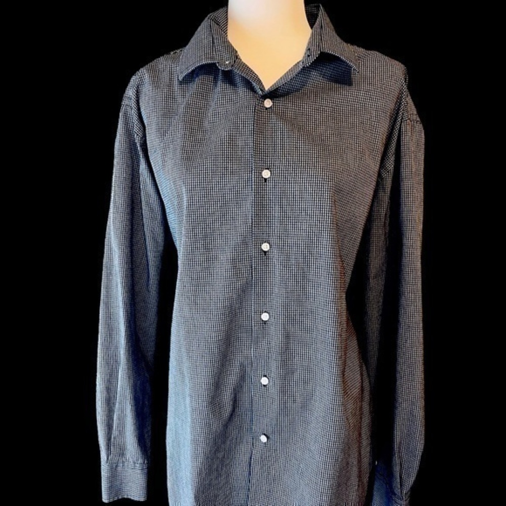 DOCKERS Men’s Plaid Stretched Fitted Collar | Size Extra Large